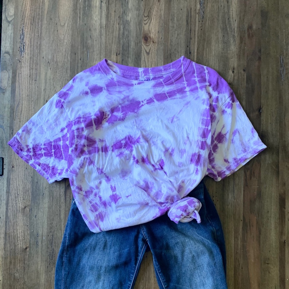Purple tie dye shirt